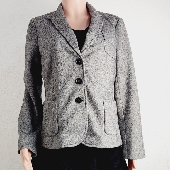 𝅺TALBOTS Petite Wool Blend Warm Career Wear Blazer Sz 12P - Picture 1 of 12